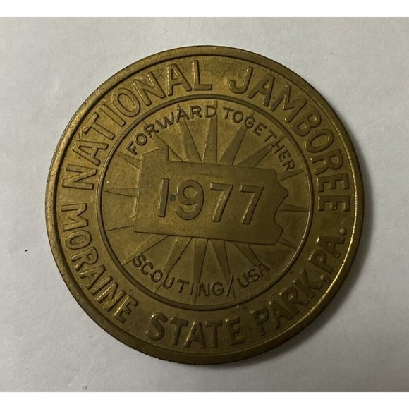 1977 Moraine State Park, PA National Boy Scout Jamboree Medallion Token - Picture 2 of 5